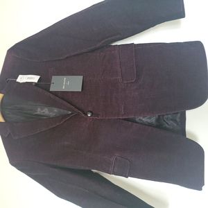 NWT JOHN VARVATOS BOY'S CORDUROY BLAZER SZ:14R BLK/RED